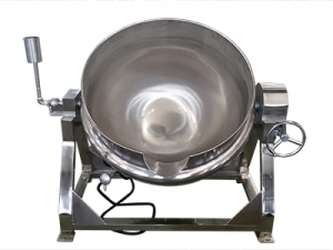 Tiltable electric heating heat transfer oil sandwich pot
